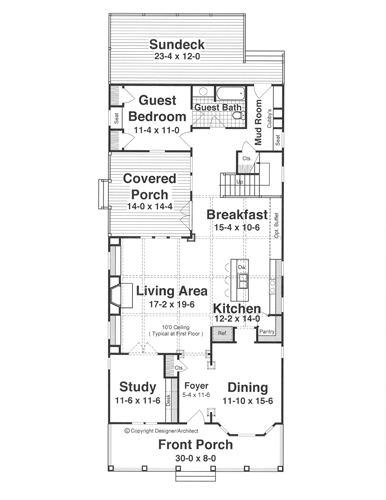 First Floor image of HAMLEIGH House Plan